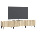 vidaXL Meuble TV Chêne Sonoma 147 x 34 5 x 32 cm Bois d'ingénierie