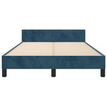 vidaXL Cadre de lit sans matelas bleu foncé 120x200 cm velours