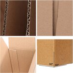 Carton d'emballage double cannelure (Lot de 10)  70 X 40 X 40cm
