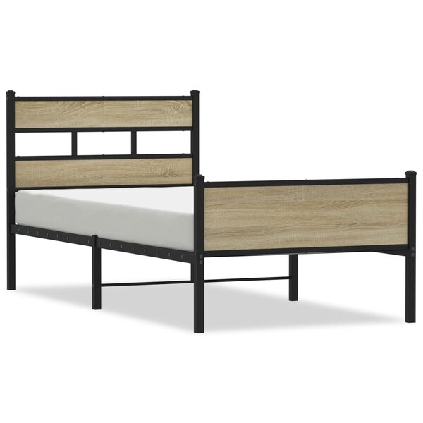 vidaXL Cadre de lit sans matelas chêne sonoma 100x190 cm