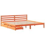vidaXL Cadre de lit sans matelas cire marron 200x200cm bois pin massif
