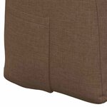 vidaXL Coussin de Dos Marron 120 x 24 x 50 cm tissu