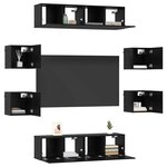 vidaXL Ensemble meuble TV 8 Pièces 120 x 30 x 30 cm Chêne noir