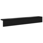 vidaXL Porte-manteau mural avec étagère Chêne noir 80 x 10.5 x 10.5 cm