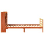 vidaXL Lit bibliothèque sans matelas cire marron 90x200 cm pin massif