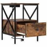 vidaXL Cabinet de chevet 2 Pièces Chêne fumé 41 5 x 40 5 x 55 cm