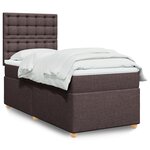 vidaXL Sommier à lattes de lit avec matelas Marron foncé 80x200 cm