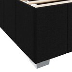 vidaXL Cadre de lit avec matelas Noir 90 x 200 cm tissu