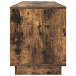 vidaXL Meuble TV avec lumières LED chêne fumé 193 5x41x50 cm