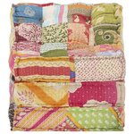 vidaXL Pouf modulaire Patchwork Tissu