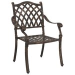 vidaXL Ensemble de tables de jardin 5 Pièces Bronze Aluminium coulé