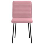 vidaXL Chaises à manger lot de 4 Rose Velours