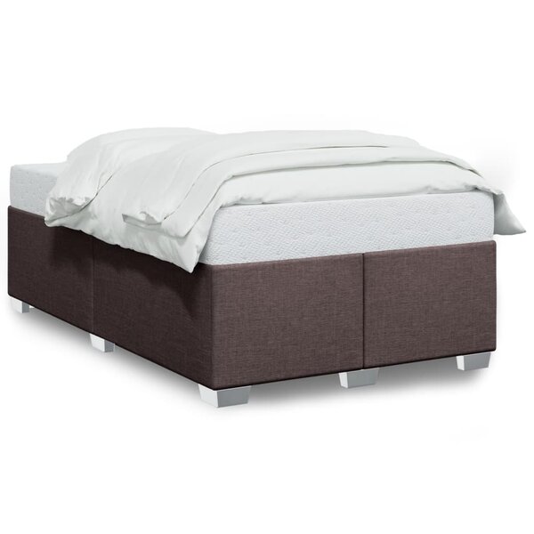 vidaXL Cadre de lit sans matelas marron foncé 120x200 cm tissu