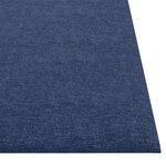 vidaXL Panneaux muraux 12 Pièces Bleu 30x30 cm Tissu 1 08 m²