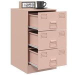 vidaXL Tables de chevet 2 Pièces rose 34 5x39x62 cm acier
