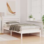 vidaXL Cadre de lit Blanc 75 x 190 cm Bois massif en pin