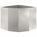 vidaXL Jardinière d'Angle Argent 60 x 60 x 50 cm Acier inoxydable