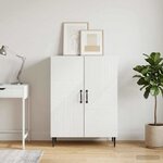 vidaXL Buffet Blanc 66 x 34 5 x 89 5 cm Bois d'ingénierie