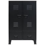 vidaXL Garde-robe métal de style industriel 67x35x107 cm noir