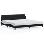 vidaXL Cadre de lit sans matelas noir et blanc 200x200 cm similicuir