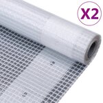 vidaXL Bâches Leno 2 Pièces 260 g/m² 1 5x20 m Blanc
