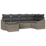 vidaXL Ensemble de salle à manger pour jardin avec coussin 6 Pièces Gris