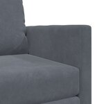 vidaXL Canapé-lit avec coussin Gris foncé 74 x 77 x 81 cm Velours