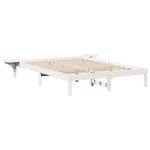 vidaXL Cadre de lit avec tables de chevet Blanc 150 x 200 cm Blanc