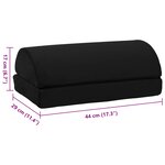 vidaXL Coussin de repose-pieds Uni Noir 44 x 29 x 17 cm