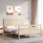 vidaXL Cadre de lit sans matelas bois massif