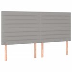 vidaXL Cadre de lit sans matelas gris clair 200x200 cm tissu