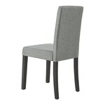 Lot de 2 chaises de salle à manger rembourrées 89 x 43 x 54 cm confortables salon design moderne cuisine gris clair 03_0009618