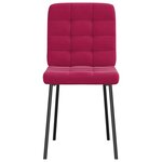 vidaXL Chaises à manger lot de 2 Rouge bordeaux Velours