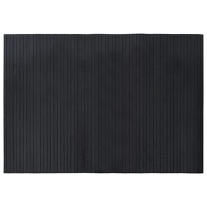 vidaXL Tapis rectangulaire noir 70x100 cm bambou