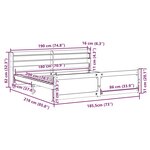 vidaXL Cadre de lit avec tête de lit sans matelas 180x200 cm
