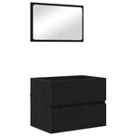 vidaXL Set de Meubles de Salle de Bain avec tiroir 2 Pièces Chêne noir