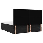 VidaXL Cadre de lit ottoman avec matelas noir 180x200cm velours