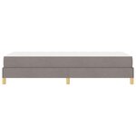 vidaXL Lit à ressorts Taupe  marron 90 x 190 cm Tissu  Bois Engineered