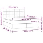 vidaXL Sommier à lattes de lit et matelas et LED Gris foncé 180x200 cm