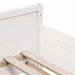 vidaXL Cadre de lit Blanc 80 x 200 cm Bois d'ingénierie