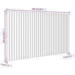 vidaXL Tête de lit murale Marron miel 204x3x110 cm Bois massif de pin