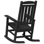 vidaXL Chaise Berçante de Jardin Noire 70x92x108 cm HDPE