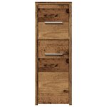 vidaXL Armoire de salle de bain étroite avec roulettes vieux bois