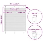 vidaXL Store plissé bleu 115x150 cm largeur du tissu 114 4cm polyester