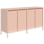 vidaXL Buffet rose 135x39x73 5 cm acier laminé à froid