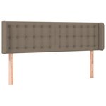 vidaXL Tête de lit à LED Taupe 147x16x78/88 cm Tissu