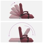 vidaXL Fauteuil de sol ajustable Bordeaux Tissu