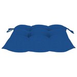 vidaXL Chaises de jardin lot de 2 et coussins bleu Bois de teck massif