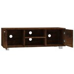 vidaXL Meuble TV Chêne fumé 120x40 5x35 cm Bois d'ingénierie