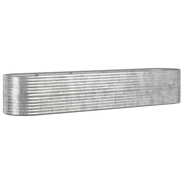 vidaXL Lit surélevé de jardin Acier galvanisé Argenté